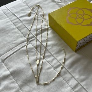 Kendra Scott Brushed Gold Fern Y Necklace